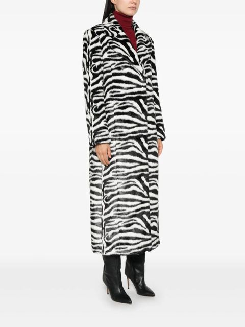 ROTATE BIRGER CHRISTENSEN Fluffy Clasp coat - Black