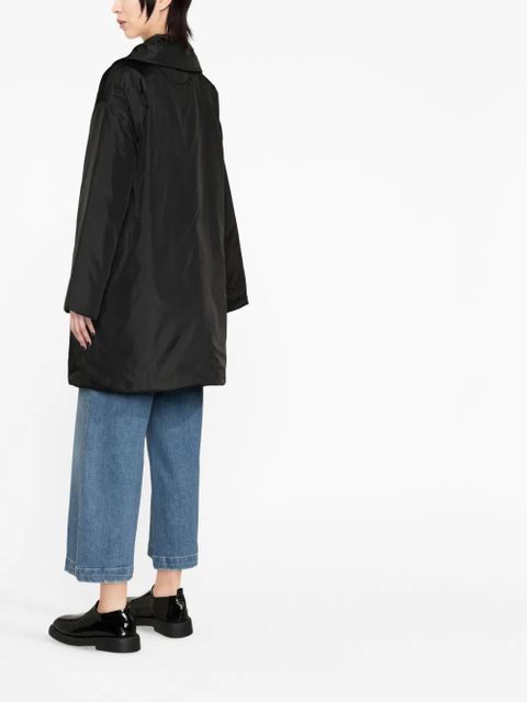 GANNI oversized-collar quilted jacket - Black