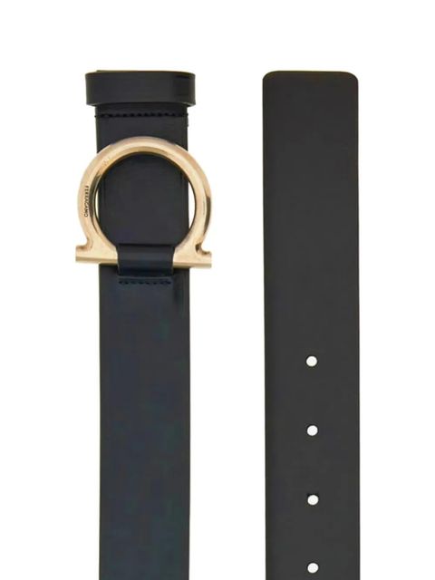 Ferragamo logo-buckle leather belt - Black - zdjęcie produktu nr 2
