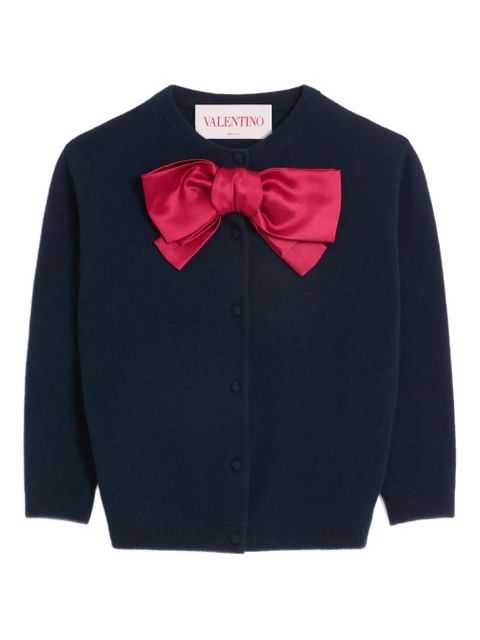 Valentino Garavani bow-detail cardigan - Blue