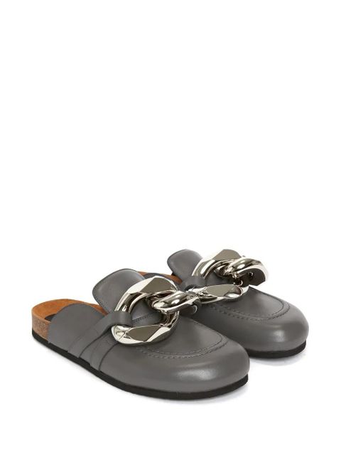 JW Anderson Chain-detail leather loafers - Grey - zdjęcie produktu nr 2