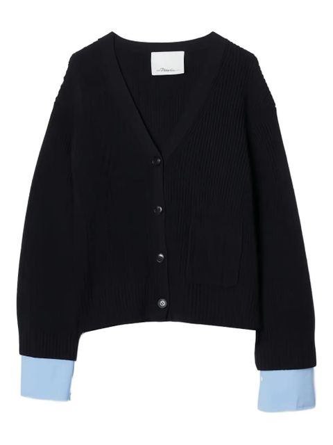 3.1 Phillip Lim long-sleeve cable-knit cardigan - Black - zdjęcie produktu nr 1