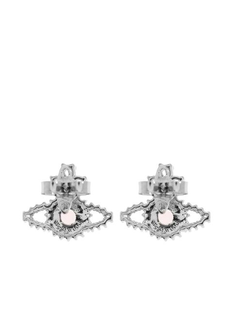 Vivienne Westwood Orb crystal-embellished earrings - Silver - zdjęcie produktu nr 2
