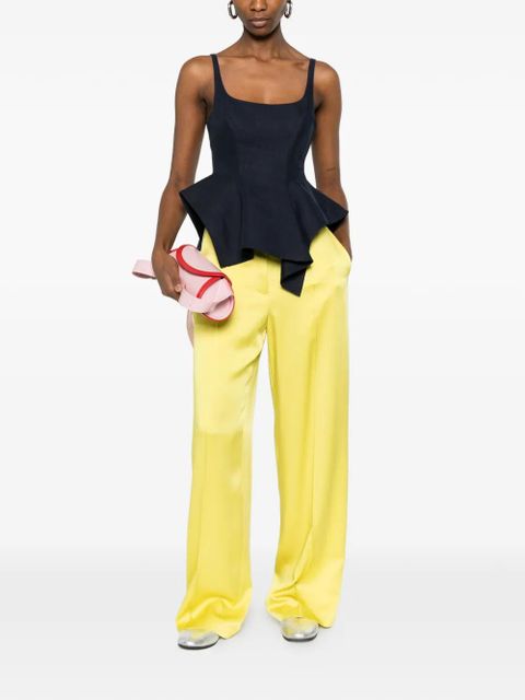 Jil Sander pleated concealed-fastening trousers - Green - zdjęcie produktu nr 2