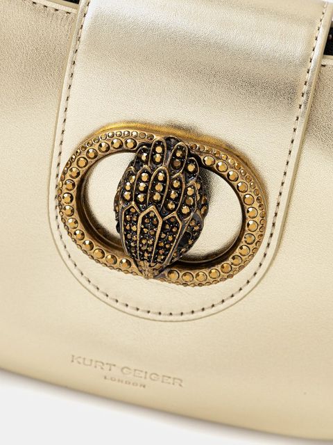 Kurt Geiger London torebka skórzana kolor złoty 3601161109