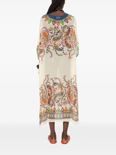 ETRO paisley-pattern midi dress - Neutrals