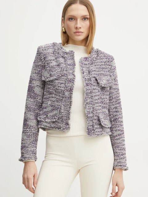 Morgan marynarka VENUS kolor szary jednorzędowa wzorzysta VENUS