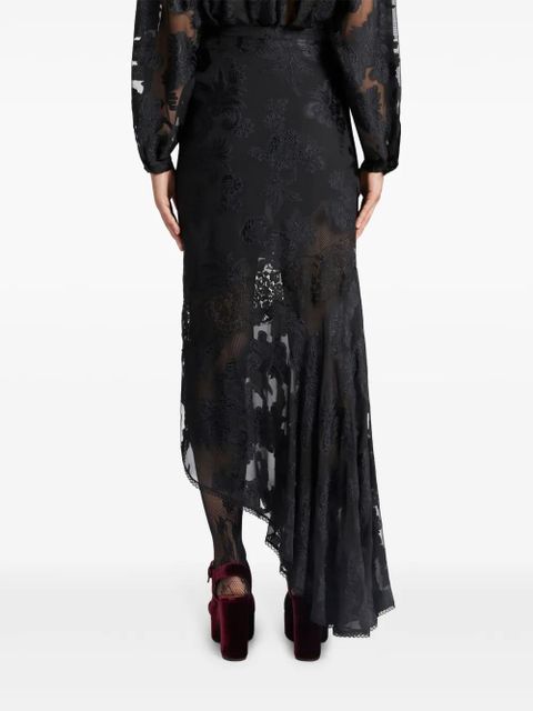 ETRO fil-coupé chiffon maxi skirt - Black - zdjęcie produktu nr 2