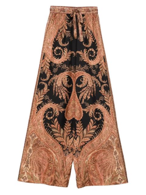 ZIMMERMANN paisley-print drawstring trousers - Black - zdjęcie produktu nr 1