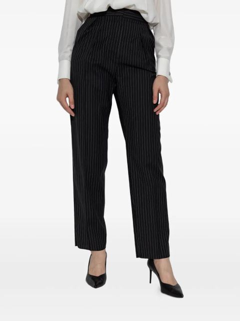 Max Mara pinstripe wool pants - Black