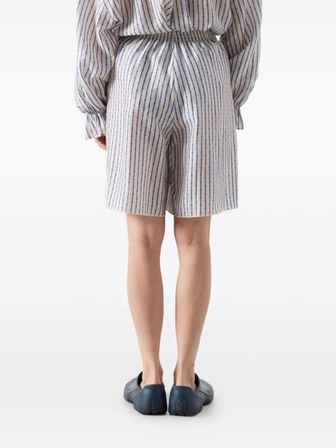 American Vintage Zivow striped drawstring shorts - Neutrals