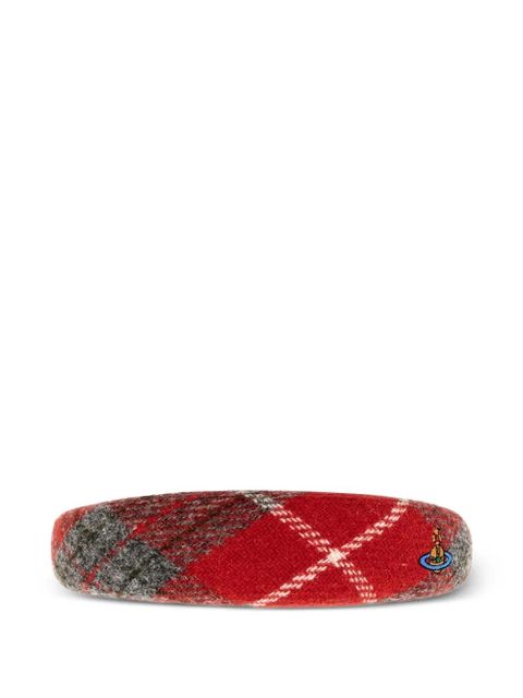 Vivienne Westwood tartan-pattern headband - Red - zdjęcie produktu nr 1