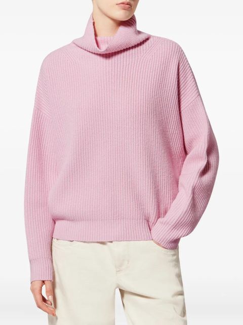 ISABEL MARANT ribbed roll-neck brooke pullover - Pink - zdjęcie produktu nr 2