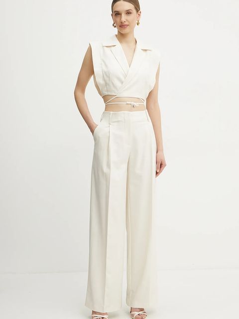 Simona Corsellini kamizelka kolor beżowy jednorzędowa P25CPTO005 - zdjęcie produktu nr 2