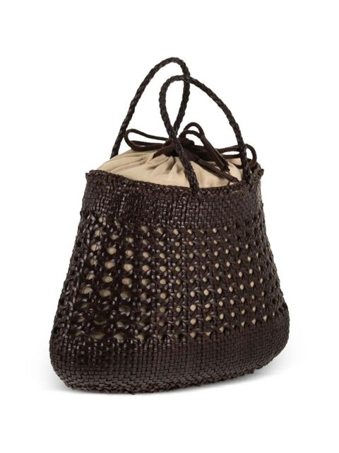 DRAGON DIFFUSION Santa Cano braided tote bag - Brown
