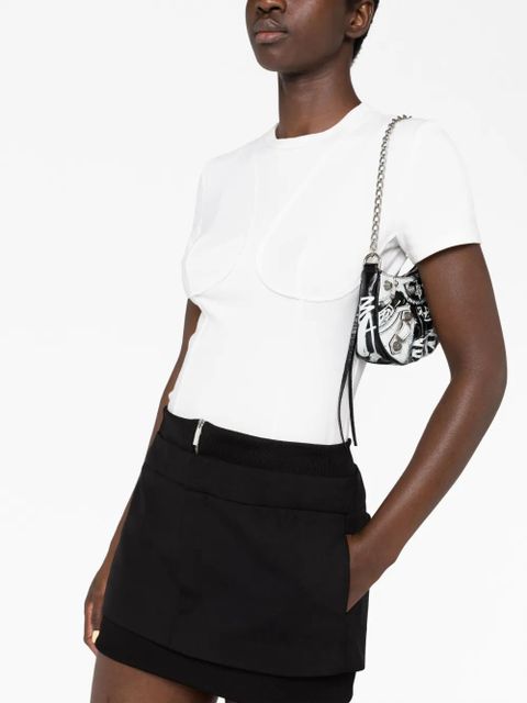 Off-White ribbed-band miniskirt - Black