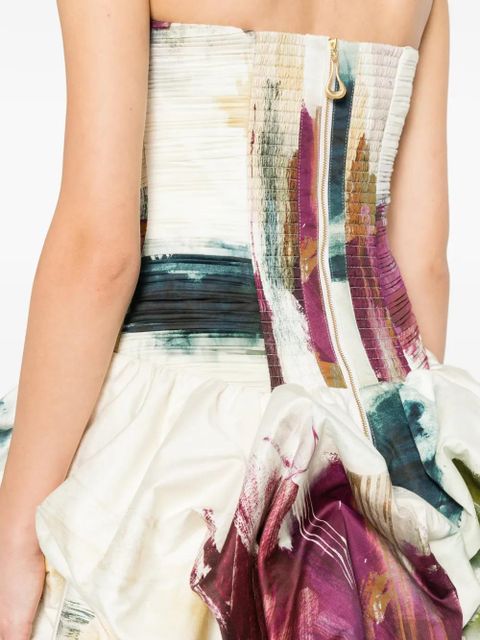 Aje Violette bubble-hem mini dress - White