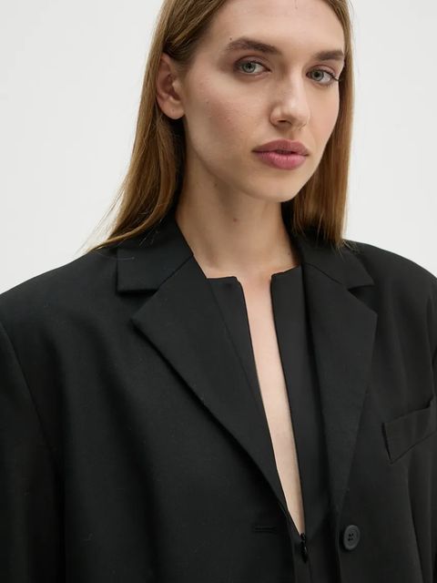 2NDDAY marynarka Harry kolor czarny jednorzędowa gładka 2245115120