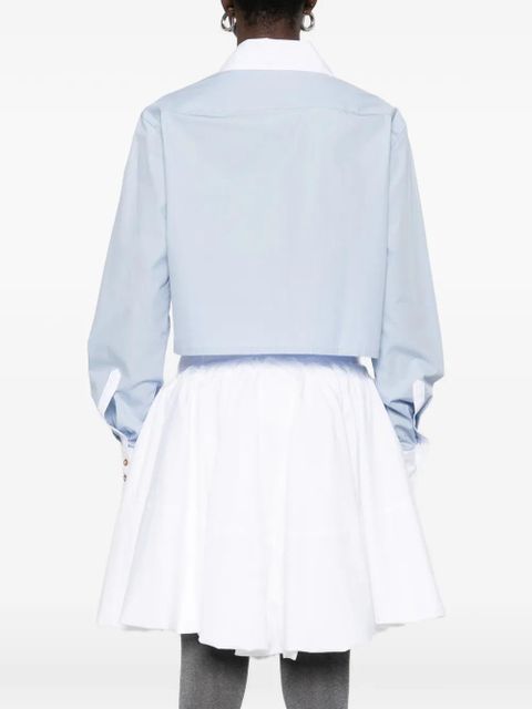 Vivienne Westwood cut-off oversized-collar shirt - Blue