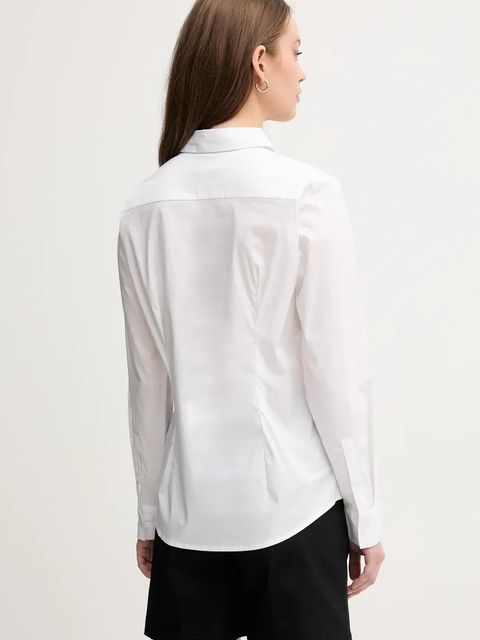 United Colors of Benetton koszula damska kolor biały regular z kołnierzykiem klasycznym 54KXDQ03B