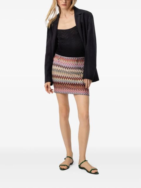 Missoni zigzag-pattern mini skirt - Neutrals