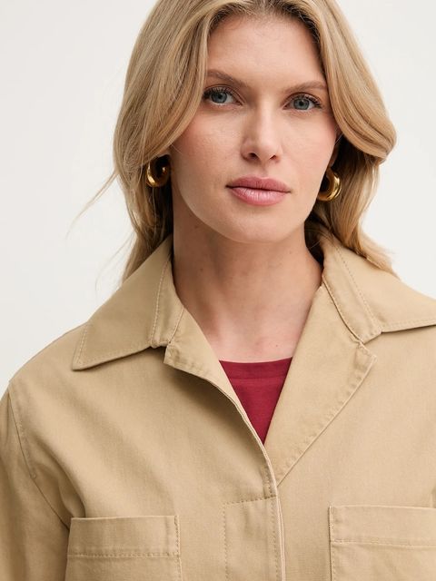 MAX&Co. kurtka bawełniana damski kolor beżowy przejściowa 2516081053200