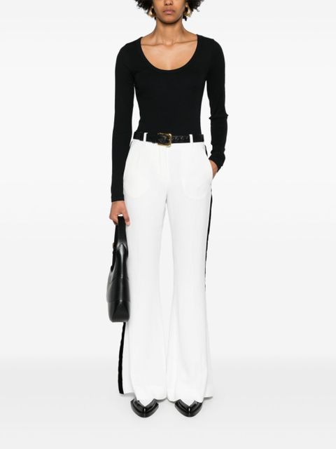 TOTEME scoop-neck fine-ribbed T-shirt - Black