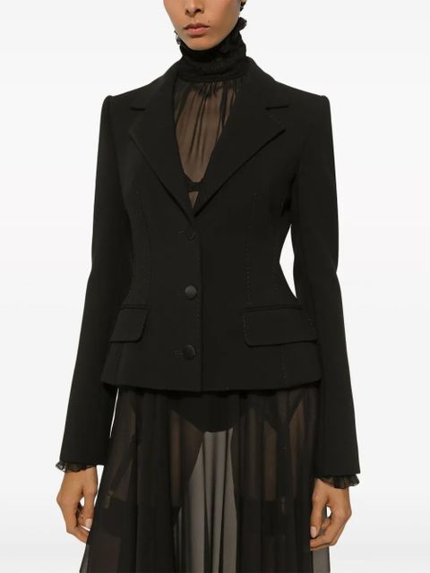 Dolce & Gabbana virgin wool-blend blazer - Black - zdjęcie produktu nr 2