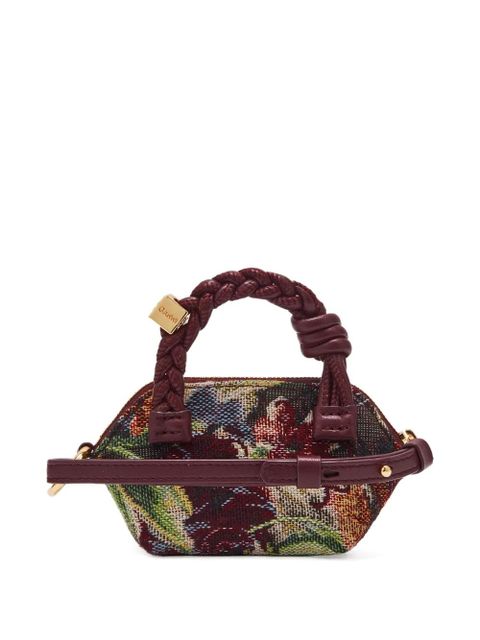 GANNI Tapestry Nano braided-handle mini bag - Red - zdjęcie produktu nr 2