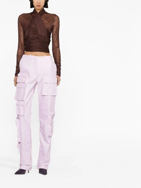 Off-White high-waisted cargo trousers - Purple - zdjęcie produktu nr 2