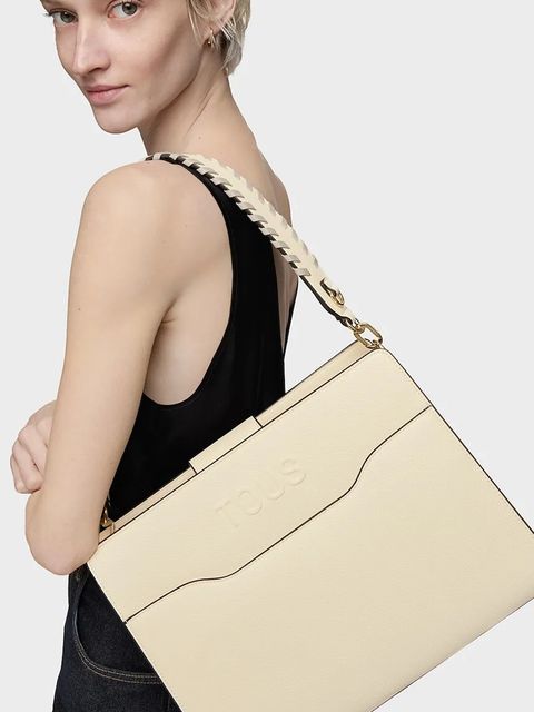 Tous torebka Audree Saffiano kolor beżowy 2002286301