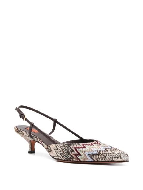 Missoni point-toe slingback pumps - Neutrals