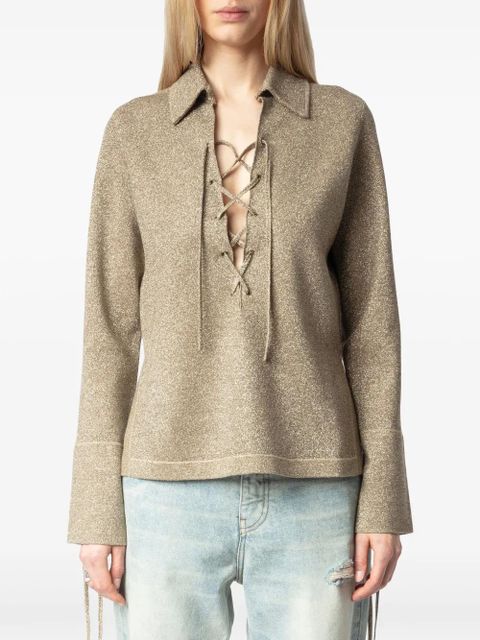 Zadig&Voltaire Listy knitted top - Gold