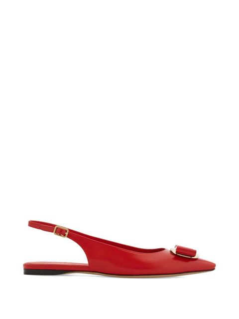 Ferragamo bow slingback ballet flats - Red - zdjęcie produktu nr 1