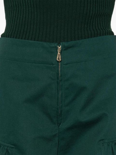 SANDRO ruched-detail shorts - Green