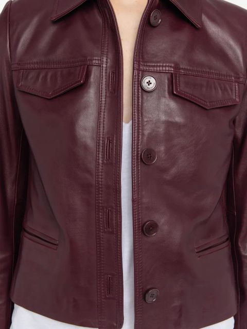 Zadig&Voltaire button-fastening flap-pocket leather jacket - Red - zdjęcie produktu nr 2