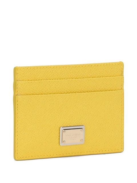 Dolce & Gabbana Dauphine logo-plaque cardholder - Yellow