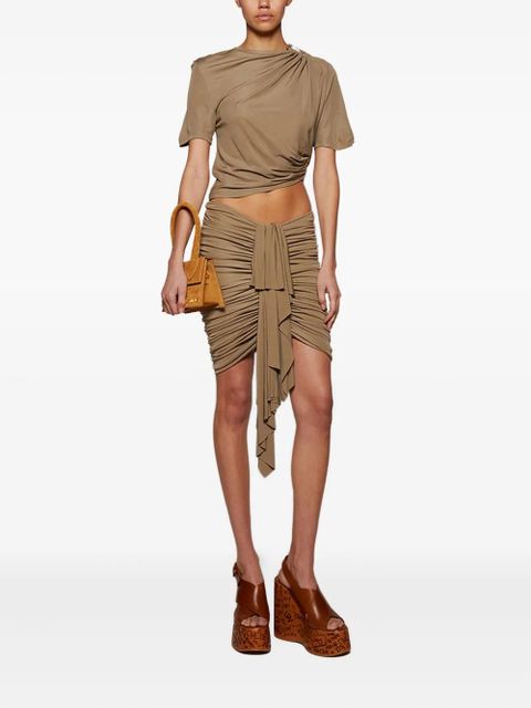 Christopher Esber ruched ring-detail tee - Neutrals - zdjęcie produktu nr 2