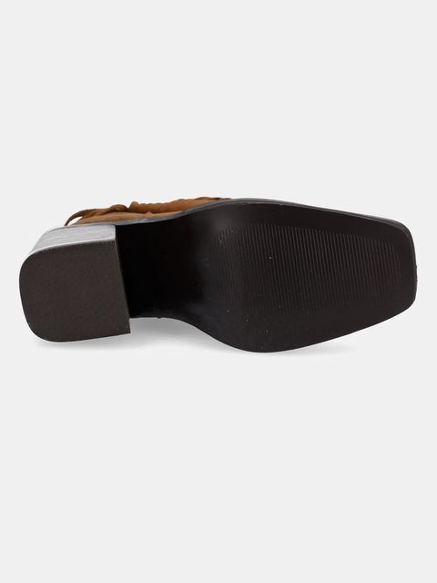 Steve Madden botki zamszowe Pia-F damskie kolor brązowy na słupku 11004805