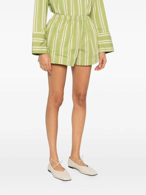 Faithfull the Brand striped button shorts - Green