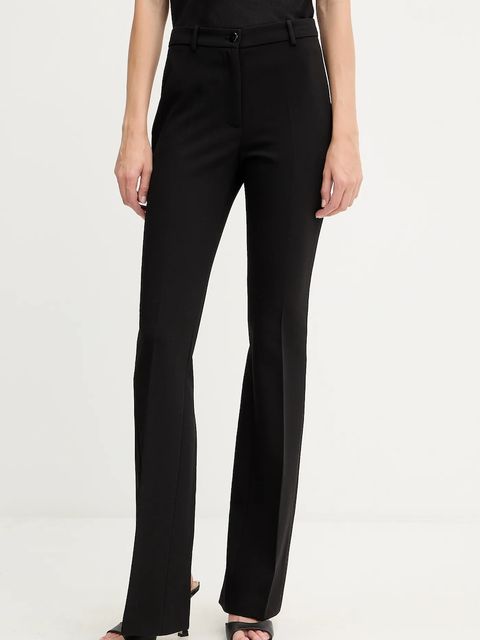 Pinko spodnie damskie kolor czarny proste high waist 105706 A2R9 - zdjęcie produktu nr 1