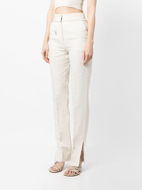 Jacquemus Le Pantalon Tibau Brodé tailored trousers - White