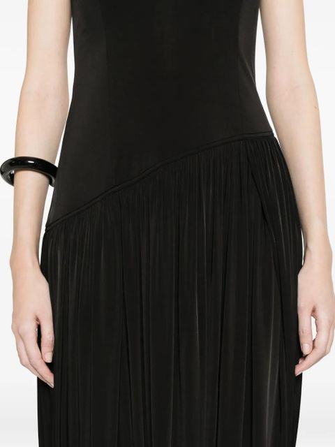 Ferragamo strapless pleated dress - Black