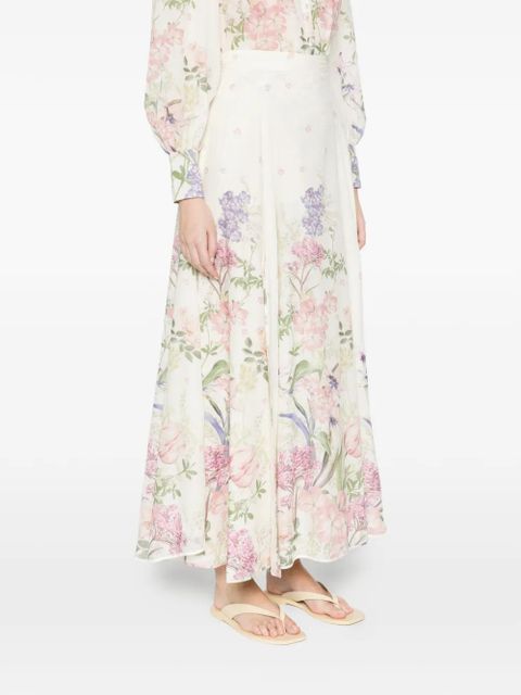 Charo Ruiz Ibiza floral maxi skirt - Neutrals