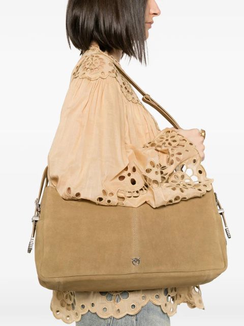 PINKO large Keeper suede shoulder bag - Green - zdjęcie produktu nr 2