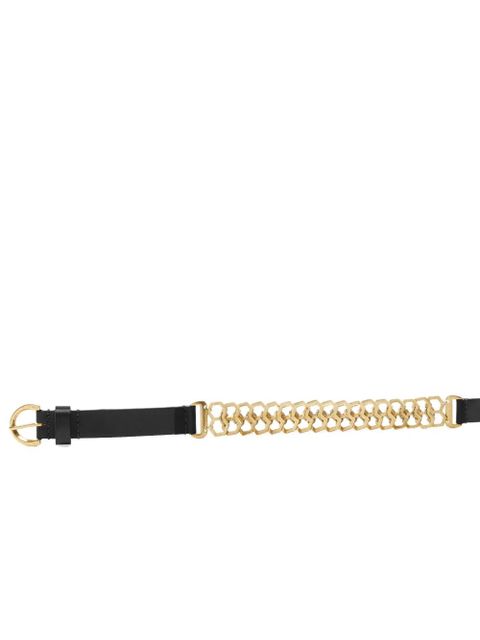 PINKO chain leather belt - Black