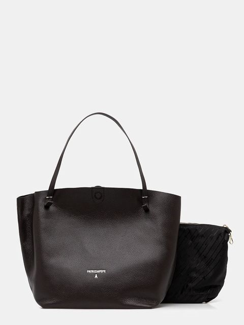 Patrizia Pepe torebka skórzana kolor brązowy 2B0130 L148 - zdjęcie produktu nr 1