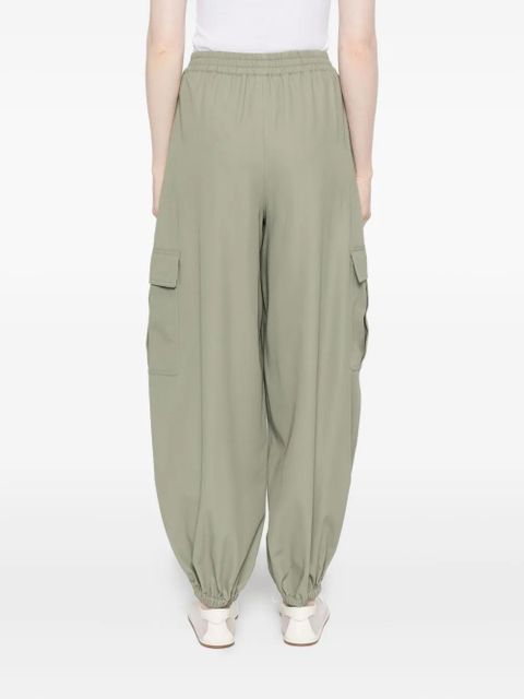 Max Mara elasticated-hem loose trousers - Green