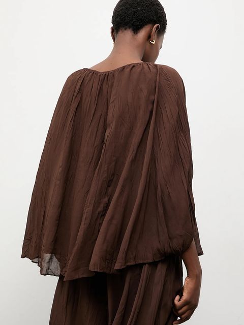 Answear.LAB bluzka damska kolor brązowy gładka