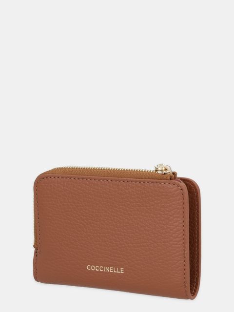 Coccinelle portfel skórzany COCCINELLE C-ME damski kolor brązowy E2.SSL.11.D1.21